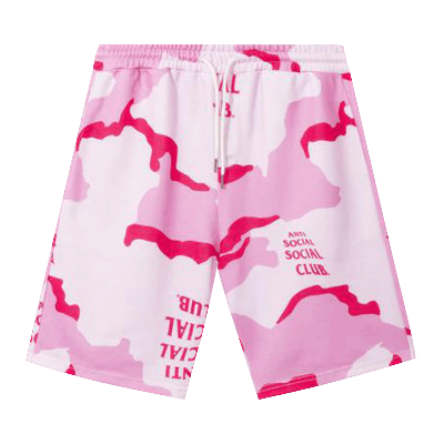 Pre-owned Anti Social Social Club Cotton Candy Shorts 'pink Camo'