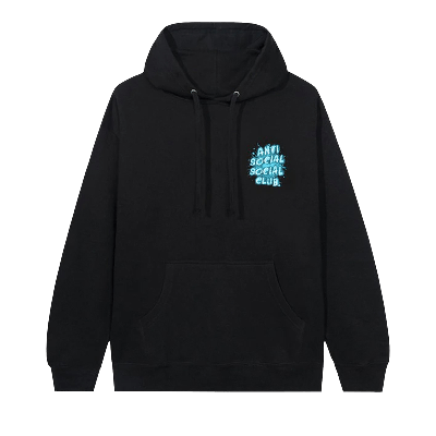 Pre-owned Anti Social Social Club I See Splash Hoodie 'black/blue'