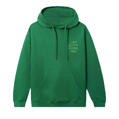 Pre-owned Anti Social Social Club The Hills Hoodie 'green'