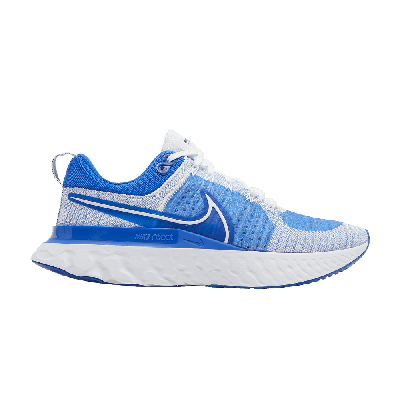 Pre-owned Nike React Infinity Run Flyknit 2 'white Hyper Royal' In Blue