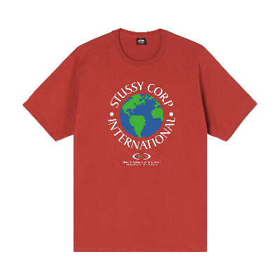 Pre-owned Stussy Utopia Tee 'brick' In Red