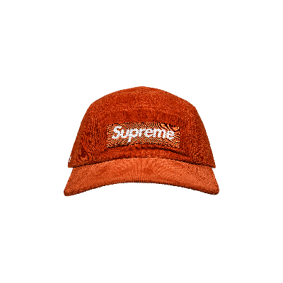 Pre-owned Supreme Gore-tex Corduroy Camp Cap 'rust' In Orange
