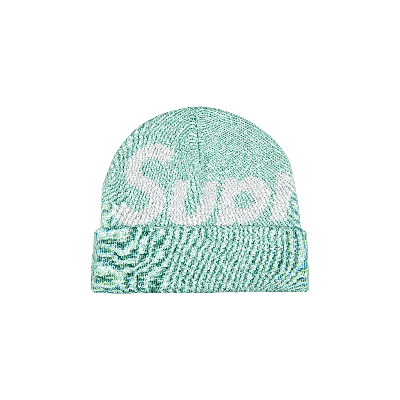 Pre-owned Supreme Big Logo Beanie 'turquoise' In Blue