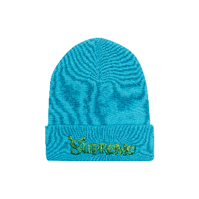 Pre-owned Supreme Shrek Beanie 'turquoise' In Blue