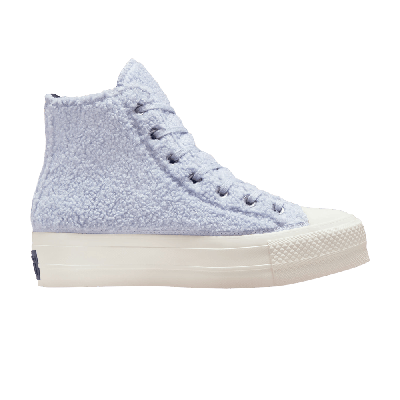 Pre-owned Converse Wmns Chuck Taylor All Star Platform High 'cozy Sherpa - Ghost' In Purple