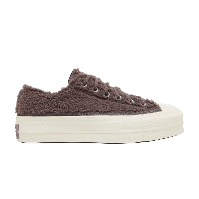 Pre-owned Converse Wmns Chuck Taylor All Star Platform Low 'cozy Sherpa - Violet Ore' In Purple