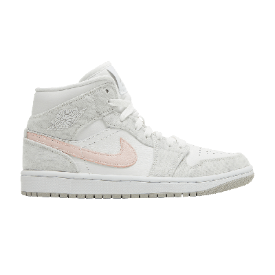 Pre-owned Air Jordan Wmns  1 Mid Se 'light Iron Ore' In White