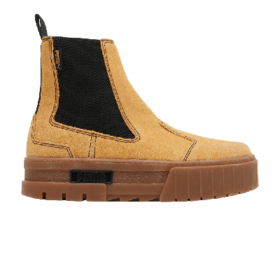 Pre-owned Puma Wmns Mayze Chelsea Boot 'taffy' In Brown
