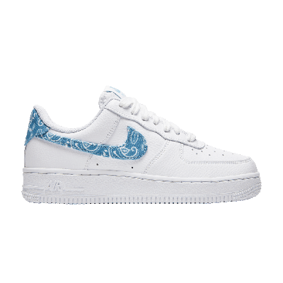 Pre-owned Nike Wmns Air Force 1 '07 Essentials 'blue Paisley' In White