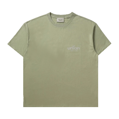Essentials Fear Of God  X Union Vintage Tee 'vintage Army' In Green