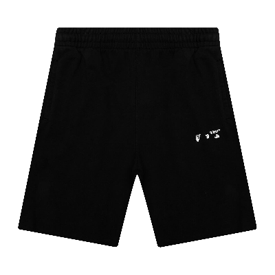 Pre-owned Off-white Logo Sweatshorts 'black/white'