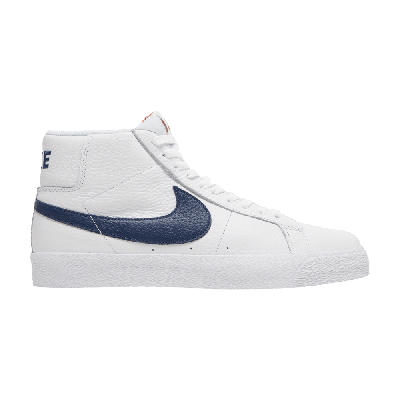Pre-owned Nike Zoom Blazer Mid Iso Sb 'orange Label - White Navy'
