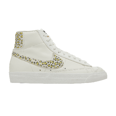 Pre-owned Nike Wmns Blazer Mid '77 Se 'lemon Leopard' In White