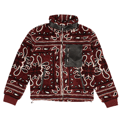 Pre-owned Amiri Printed Bandana Polar Fleece Jacket 'red/black'