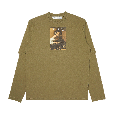 Pre-owned Off-white Caravaggio Boy Double Sleeve Tee 'green'