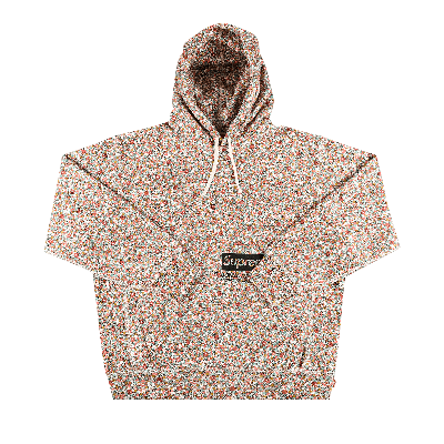 Pre-owned Supreme X Junya Watanabe X Comme Des Garçons Man Hooded Sweatshirt 'pink Flowers' In Multi-color