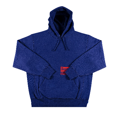 Pre-owned Supreme X Junya Watanabe X Comme Des Garçons Man Hooded Sweatshirt 'royal' In Blue