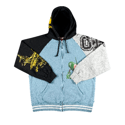 Pre-owned Supreme X Junya Watanabe X Comme Des Garçons Man Zip Up Hooded Sweatshirt 'dusty Blue'