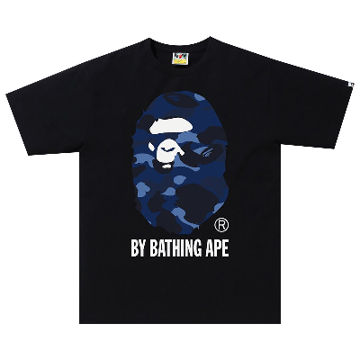 Pre-owned Bape Color Camo By Bathing Ape Tee 'black/navy'