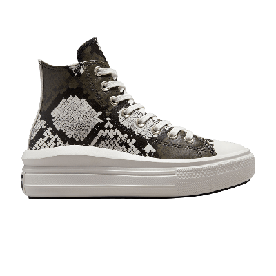 Pre-owned Converse Chuck Taylor All Star Move High 'authentic Glam' In Black