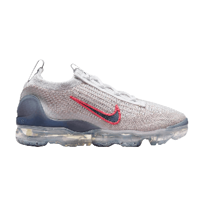 Pre-owned Nike Wmns Air Vapormax 2021 Flyknit 'white Thunder Blue' In Cream