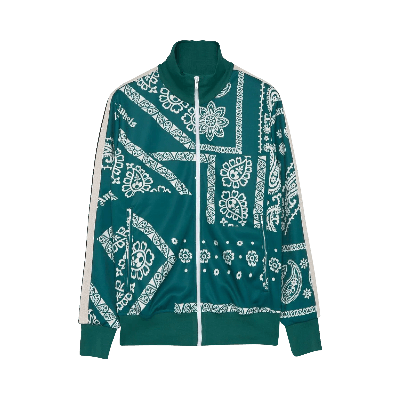 Pre-owned Palm Angels Bandana Track Jacket 'green/white'