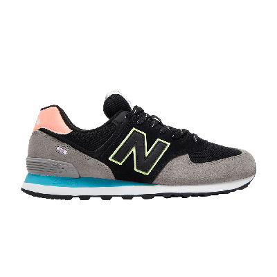 Pre-owned New Balance 574 'black Paradise Pink'