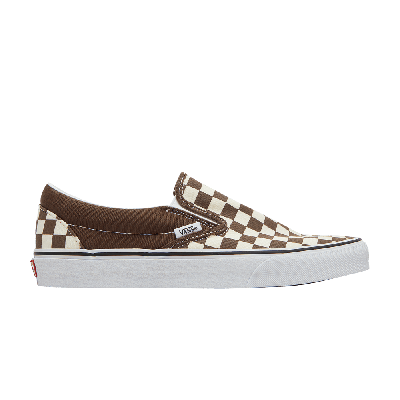 Pre-owned Vans Classic Slip-on 'checkerboard - Rain Drum' In Brown