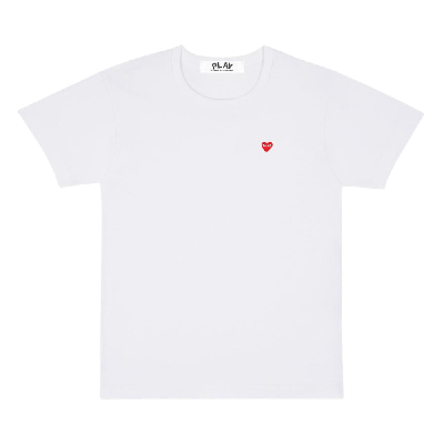 Pre-owned Comme Des Garçons Play Mini Heart T-shirt 'white'