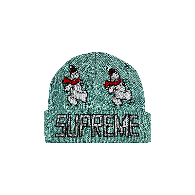 Pre-owned Supreme Snowman Beanie 'pale Mint' In Green