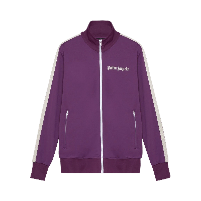 Pre-owned Palm Angels Classic Track Jacket 'burgundy/off White' In Red