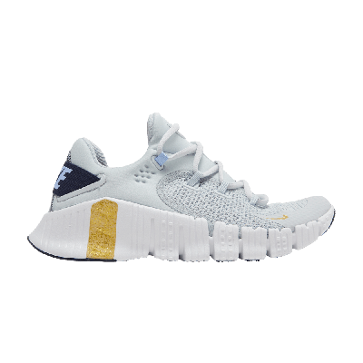 Pre-owned Nike Wmns Free Metcon 4 'pure Platinum Metallic Gold Coin' In White