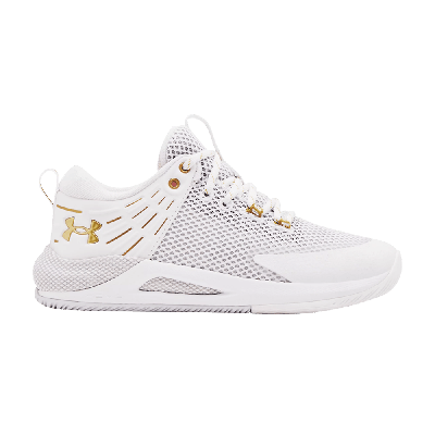 Pre-owned Under Armour Wmns Hovr Block City 'white Metallic Gold'