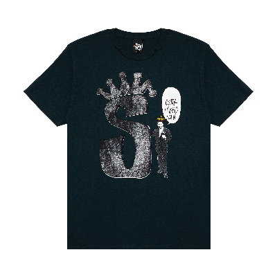 Pre-owned Stussy Kids'  S Crown Livin' Tee 'dark Teal'