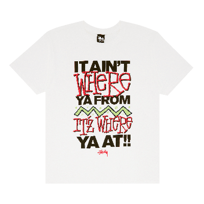 Pre-owned Stussy Where Ya From Tee 'white'