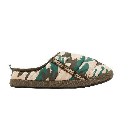 Pre-owned Puma Scuff Slippers 'camo - Forest Night' In Green