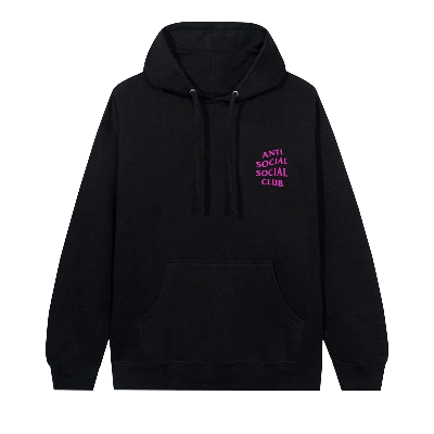 Pre-owned Anti Social Social Club Bubblegum Hoodie 'black'