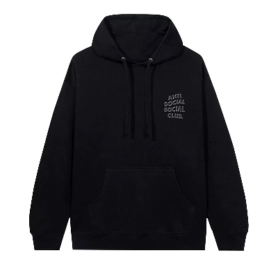Pre-owned Anti Social Social Club Burnouts Hoodie 'black'
