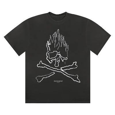 Pre-owned Cactus Jack By Travis Scott X Mastermind Skull Rhinestone Tee 'black'