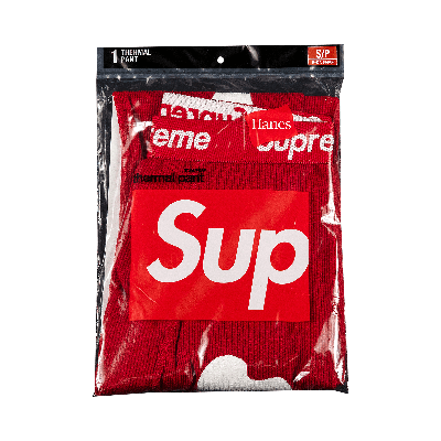 Pre-owned Supreme X Hanes Bones Thermal Pant (1 Pack) 'red'