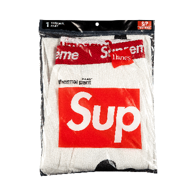 Pre-owned Supreme X Hanes Bones Thermal Pant (1 Pack) 'natural' In Cream