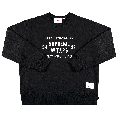 Pre-owned Supreme X Wtaps Crewneck 'black'