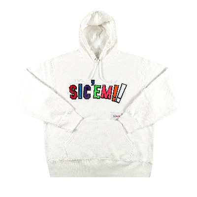 Pre-owned Supreme X Wtaps Sic'em! Hooded Sweatshirt 'white'