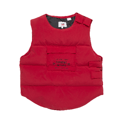 Pre-owned Supreme X Wtaps Tactical Down Vest 'red'