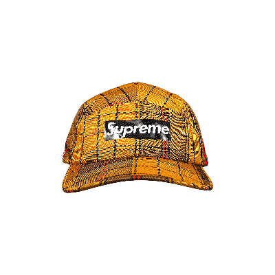 Pre-owned Supreme Gore-tex Tech Camp Cap 'gold Plaid'