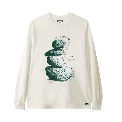 Pre-owned Afield Out Cairns Long-sleeve T-shirt 'bone' In Cream