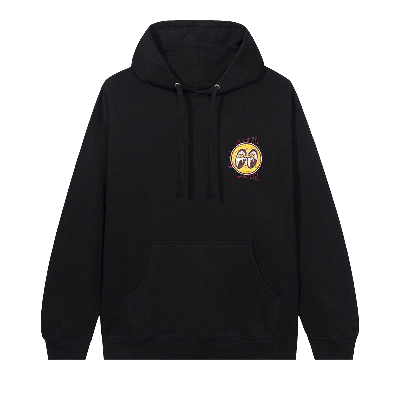 Pre-owned Anti Social Social Club X Mooneyes Glitter Crossfire Hoodie 'black'