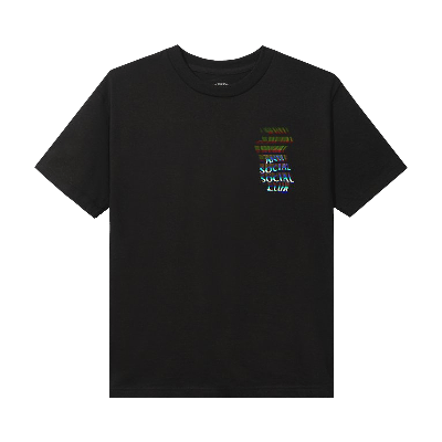 Pre-owned Anti Social Social Club Channel 747 Tee 'black'