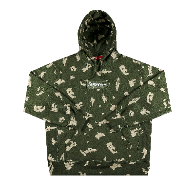 Pre-owned Supreme Box Logo Hooded Sweatshirt 'olive Russian Camo' In Green