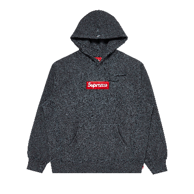 Pre-owned Supreme Box Logo Hooded Sweatshirt 'charcoal' In Grey
